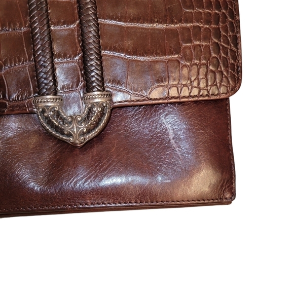 Vintage Brighton Leather Purse 5" x 8" Brown - Picture 3 of 5